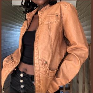 Giacca Faux Leather Jacket NWT